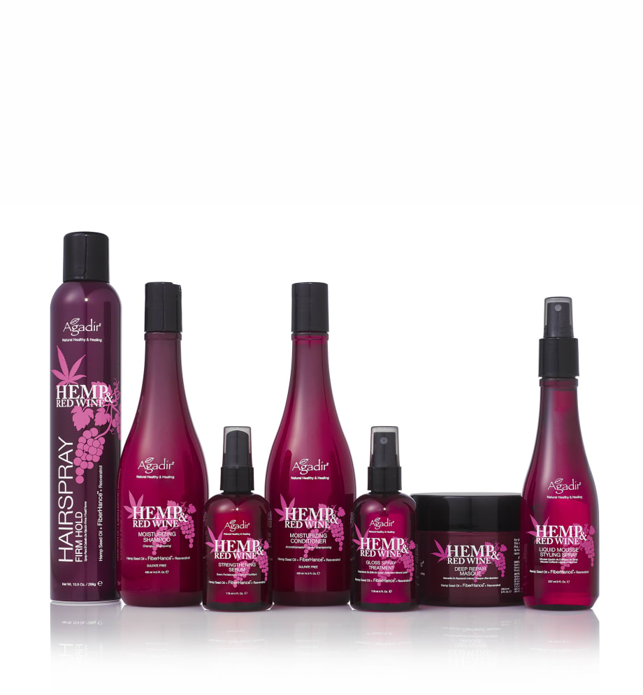 Agadir International's Hemp and Red Wine Hair Care