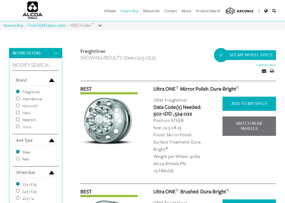 SpecFinder Narrows Down Search for Tractor Wheels