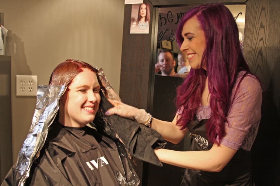 TRANSFORMATION: Level 7 Natural Redhead to Violet with Accents of Lavender