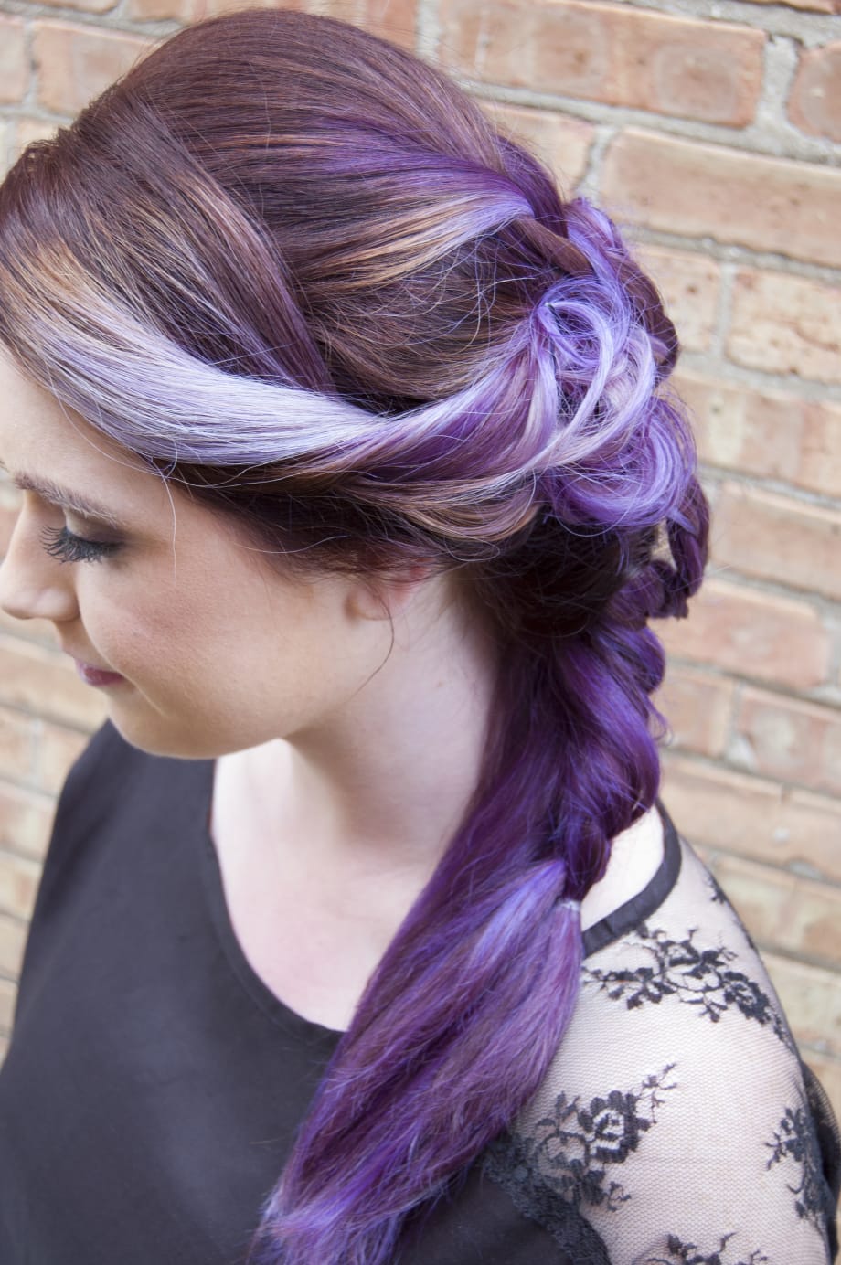 TRANSFORMATION: Level 7 Natural Redhead to Violet with Accents of Lavender