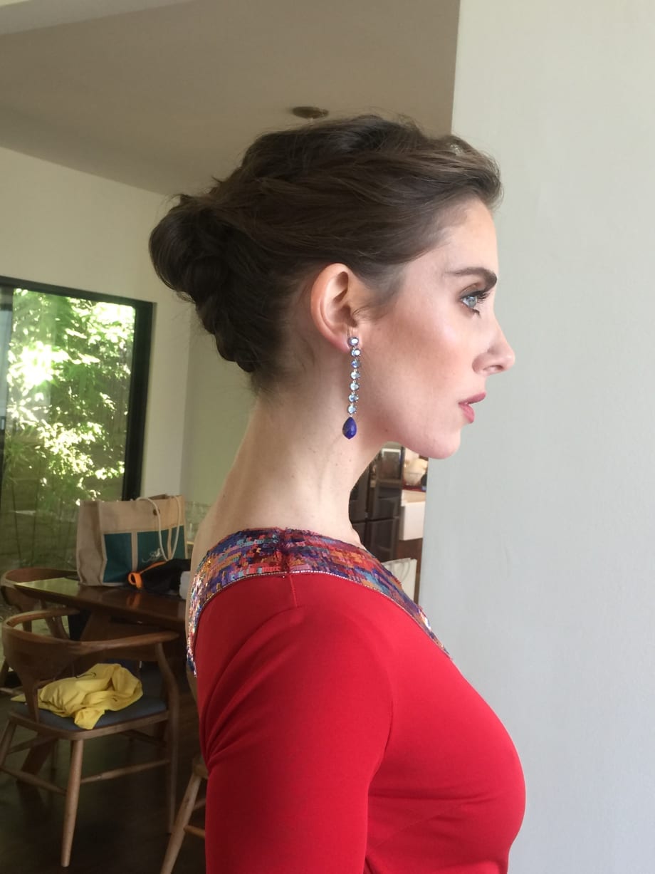 SAG AWARDS: Romantic Updo on Alison Brie by Rebekah Forecast