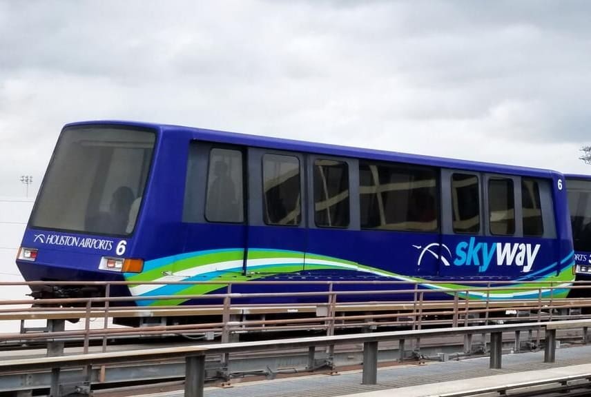 A Houston automated people mover manufactured by Alstom.
