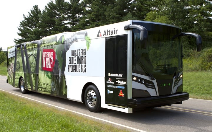 Altair unveils first hydraulic hybrid bus