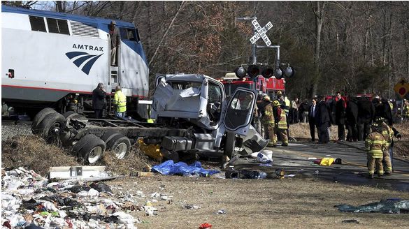 Train carrying GOP Congress members hits garbage truck, one dead