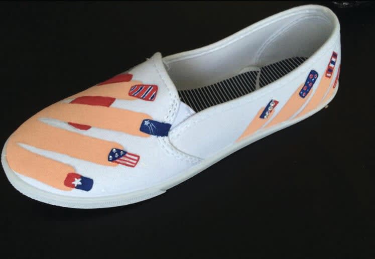Patriotic Paint: Hand-Painted Shoes