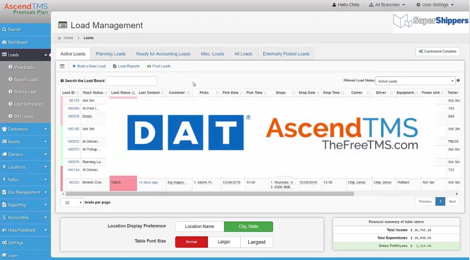 DAT Offers AscendTMS for Free to Carrier Customers