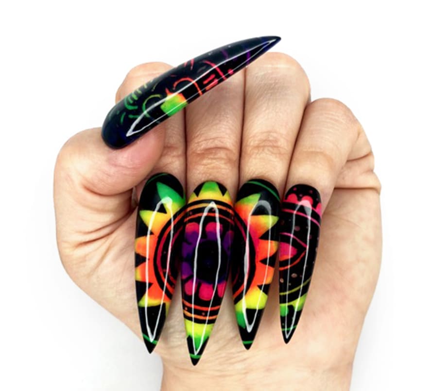 NTNA S. 6 Challenge 8: Rainbow Mandala Nail Art (Ashley)