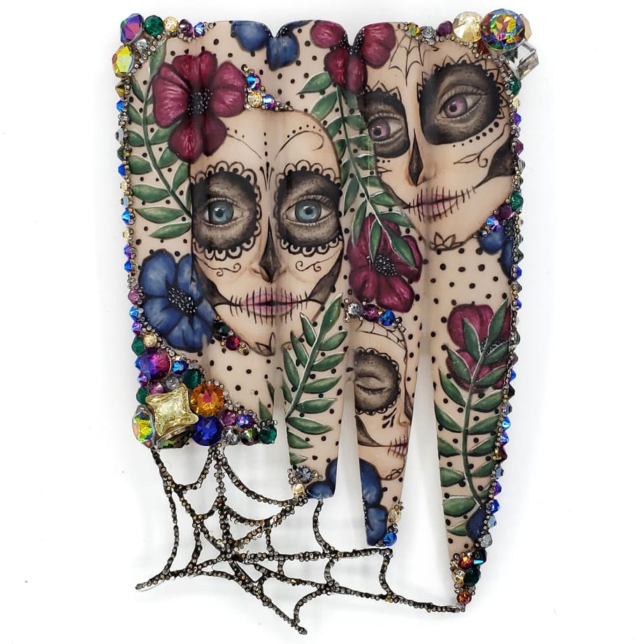 24 Dazzling Day of the Dead Nail Murals