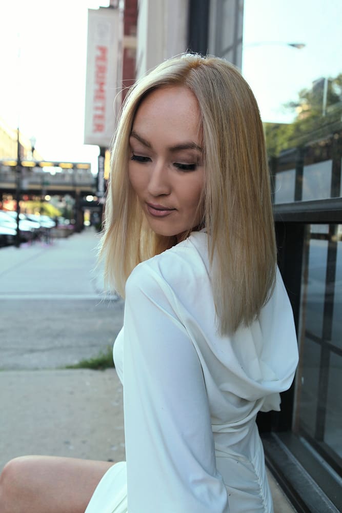 HOW-TO: Grown-out Ombre Transformed into an Edgy, Blonde Lob