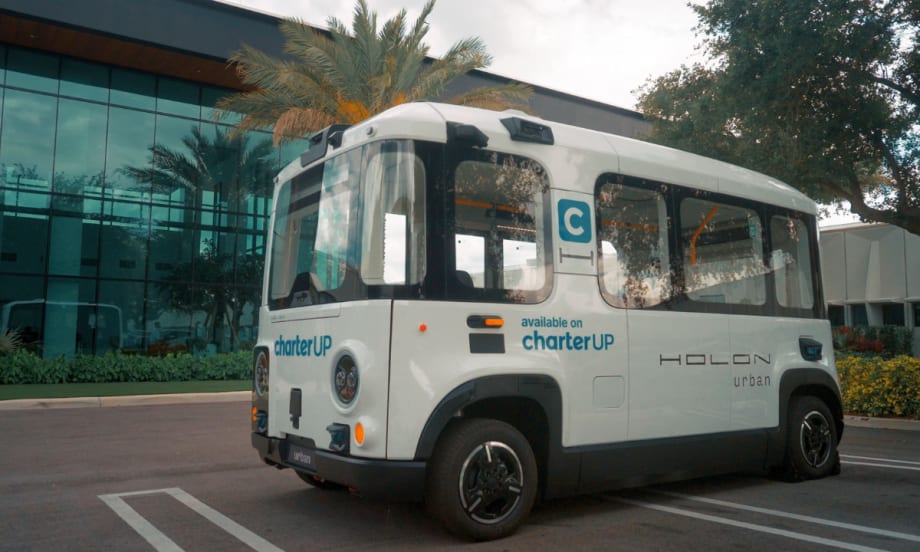A CharterUP branded Holon AV.
