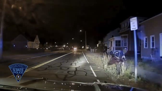 Video: Suspect Throws Hatchet at Massachusetts Troopers’ Vehicle