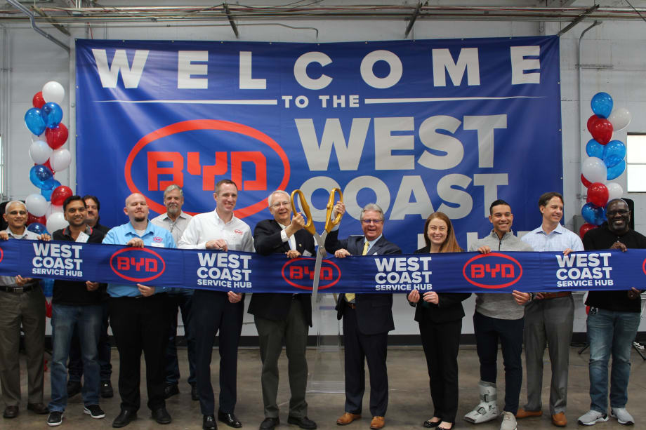 BYD opens first service center