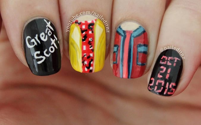 Back to the Future Nail Art