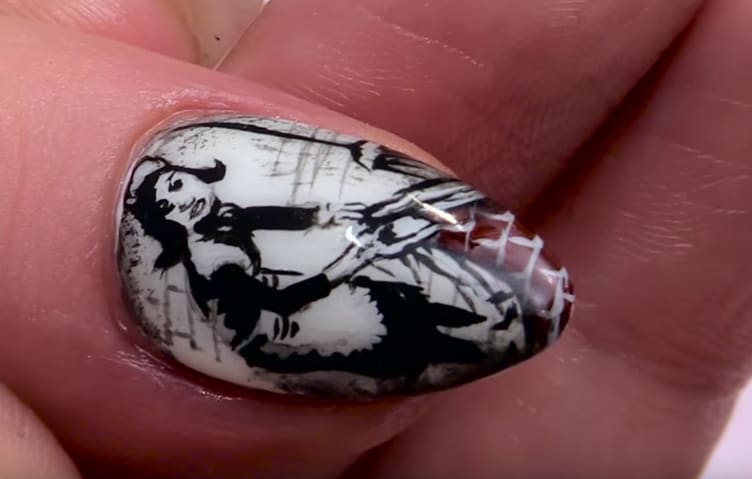 Banksy Nails: Maid Nail Art Design