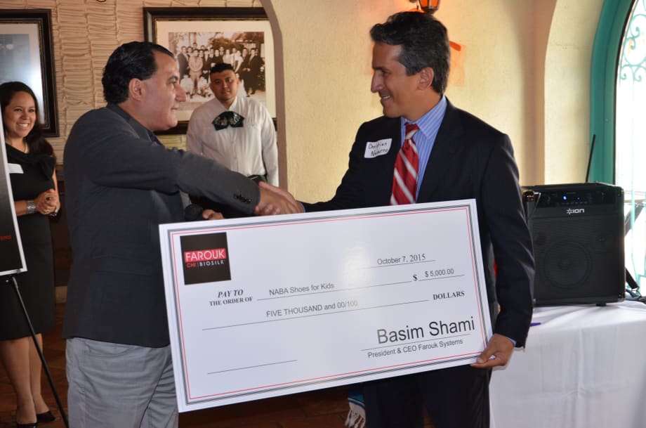 Farouk CEO Supports and Is Honored By Local Charity