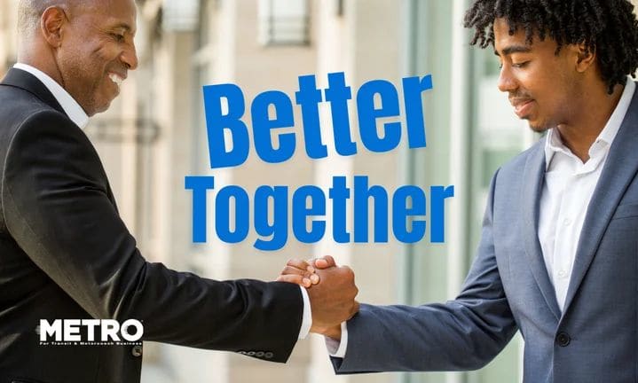 Picture showing unity between mentor/mentee.