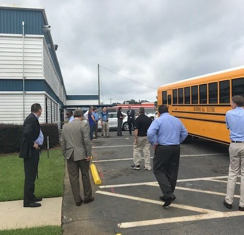 Blue Bird Demonstrates Electric School Bus for Energy Companies