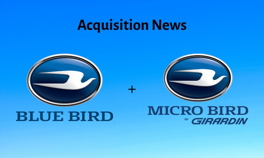 The Blue Bird and Micro Bird logos with a plus sign in between against a blue background