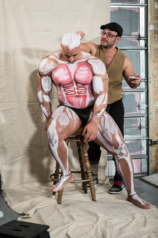 Cyborg-Terminator Body Painting Creation by Orlando Barsallo