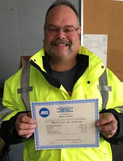 School Bus Technicians Earn ASE Master Certification