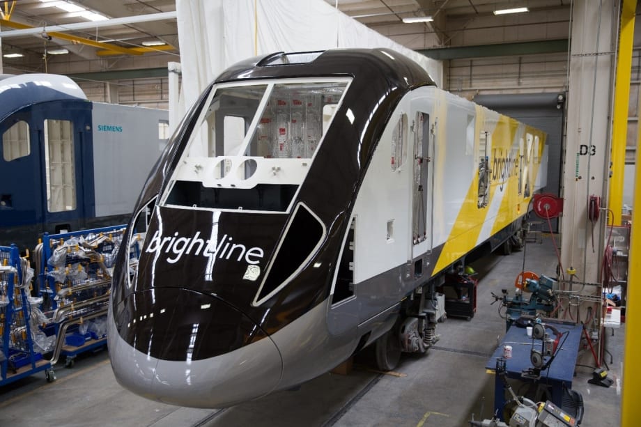 Brightline unveils Siemens trainsets under construction