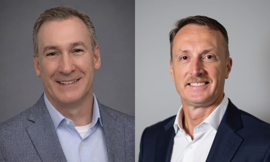 Headshots of two male executives