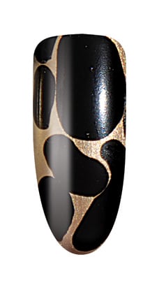 How-to: Gold and Black Marble-y Nail