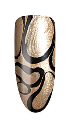 How-to: Gold and Black Marble-y Nail