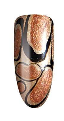 How-to: Gold and Black Marble-y Nail