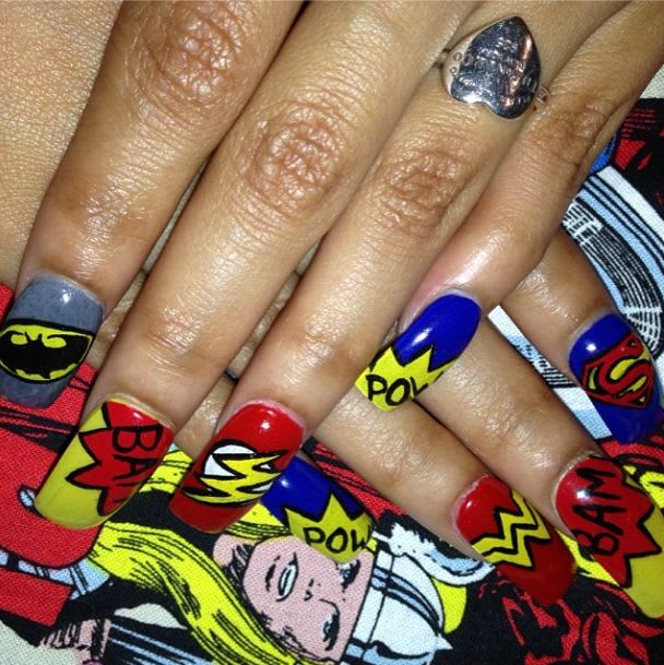 Comic-Con Nails: Comic Book Nail Art for Heroes and Villains