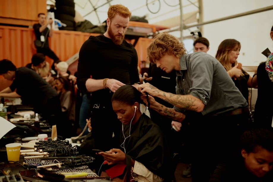 NYFW: Bouncy Blowouts and Chic Chignons by James Pecis for Brandon Maxwell and Oribe