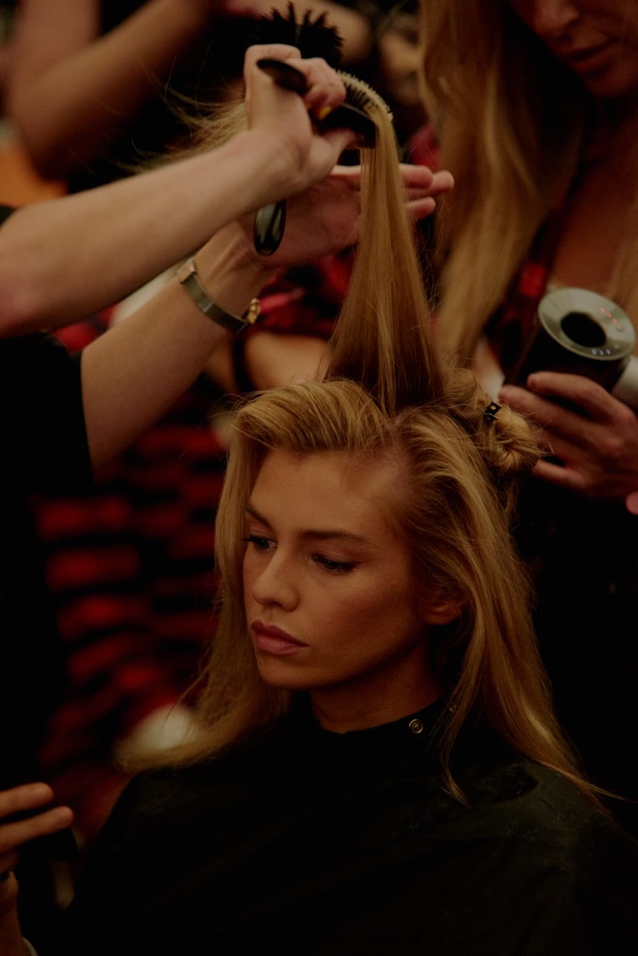 NYFW: Bouncy Blowouts and Chic Chignons by James Pecis for Brandon Maxwell and Oribe