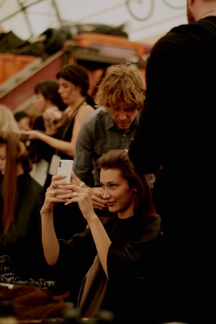 NYFW: Bouncy Blowouts and Chic Chignons by James Pecis for Brandon Maxwell and Oribe
