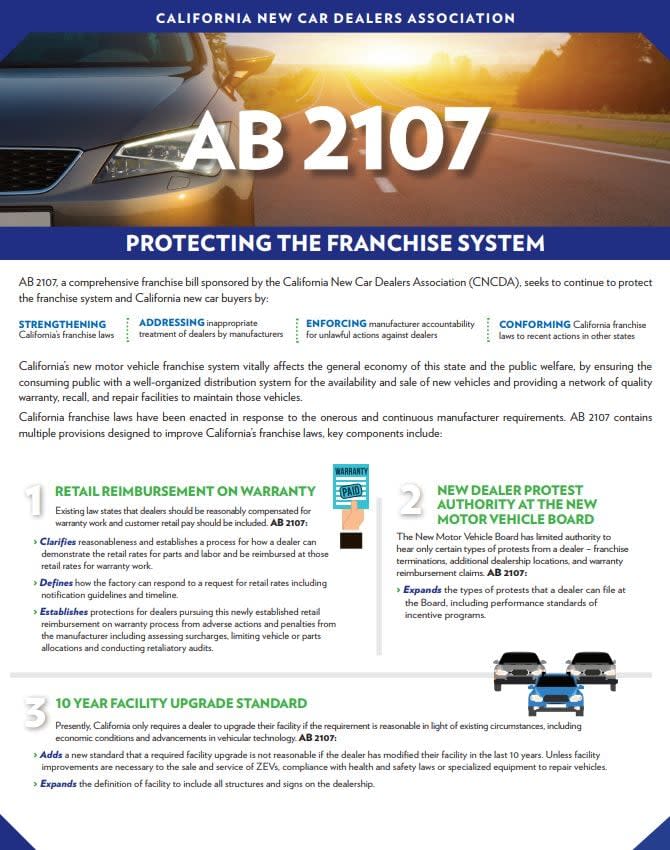 Calif. Governor Vetoes Dealer Protection Bill