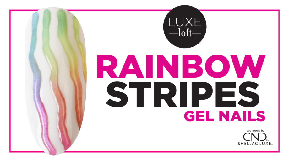 Rainbow Striped Nail Art Tutorial