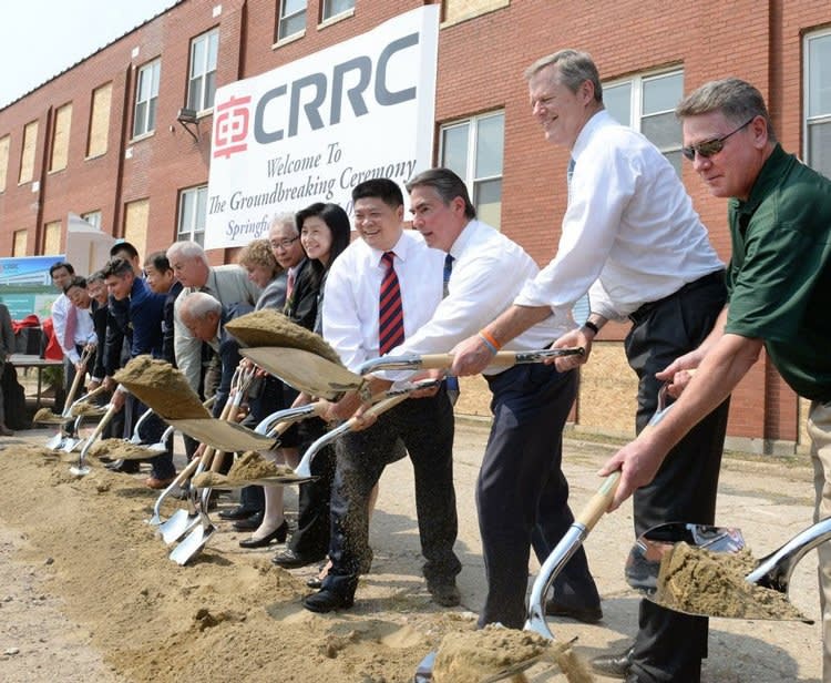 Chinese railcar builder, CRRC breaks ground on Mass. facility