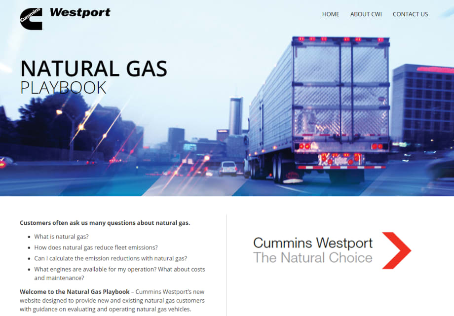 Cummins Westport 'Playbook' Offers Guidance on Natural Gas for Fleets