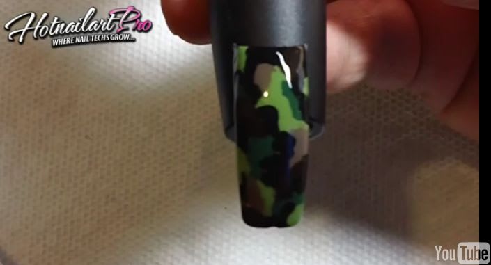 Camouflage Nail Art by Mindy Hardy