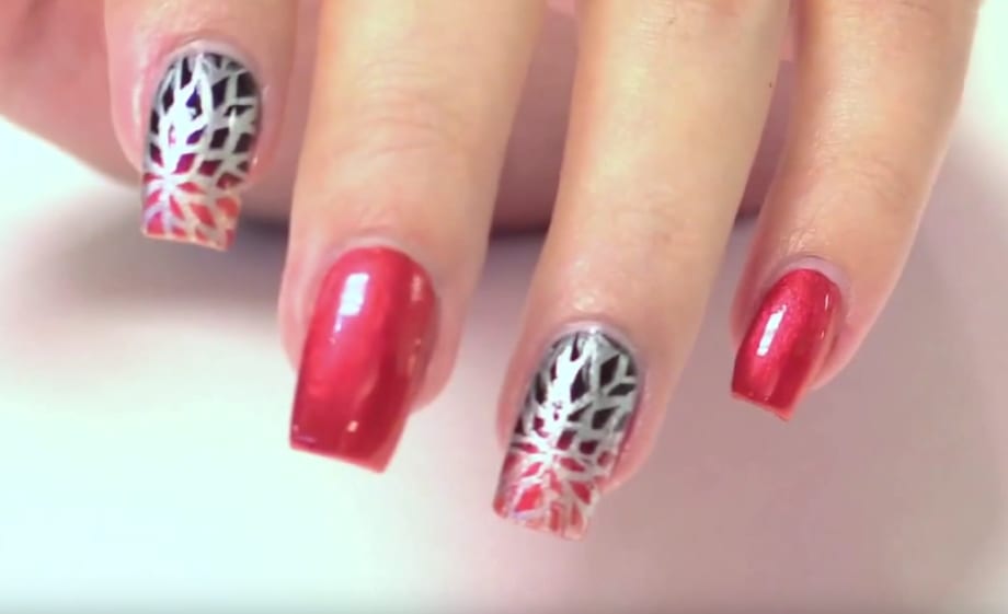 Gift Wrapped Nail Art With Caption Polish