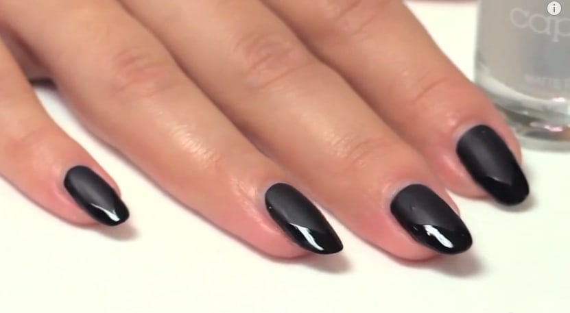 Matte Chevron Design with Caption Nail Polish