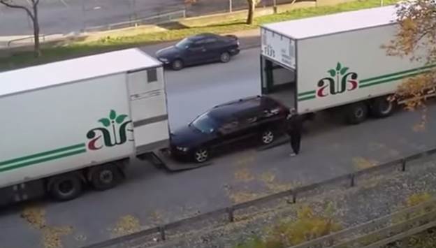 How (Not) to Load a Car Onto a Truck
