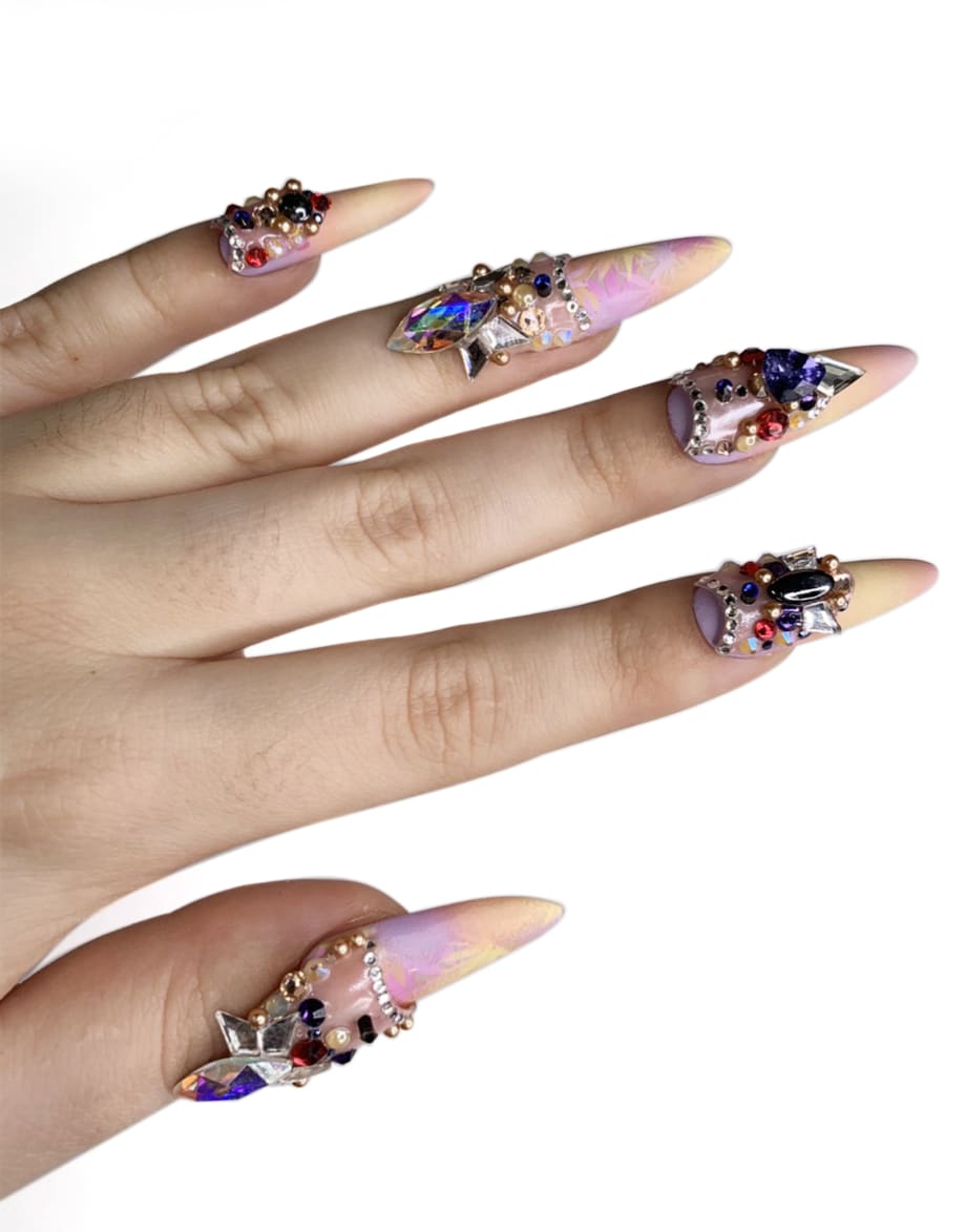 NTNA S. 6. Pre-Challenge #2: Sunset Leisure Nail Art (Carly)