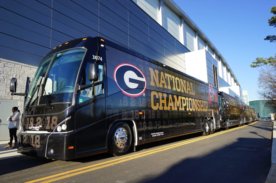 S.C.'s Champion Coach provides exclusive transportation for college footbal championship