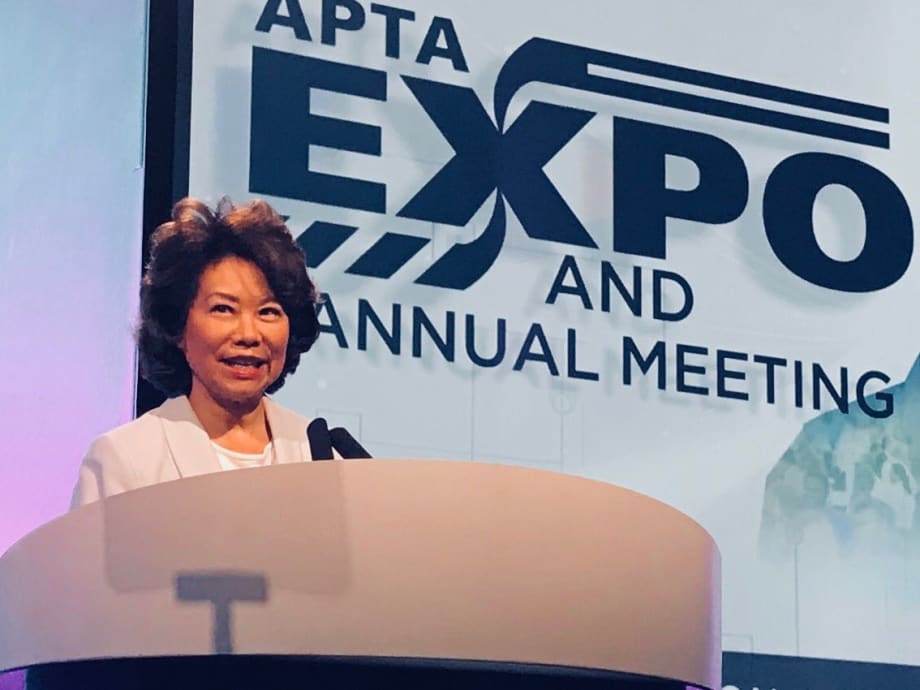 Secretary Chao reminds APTA crowd about FTA safety oversight deadline