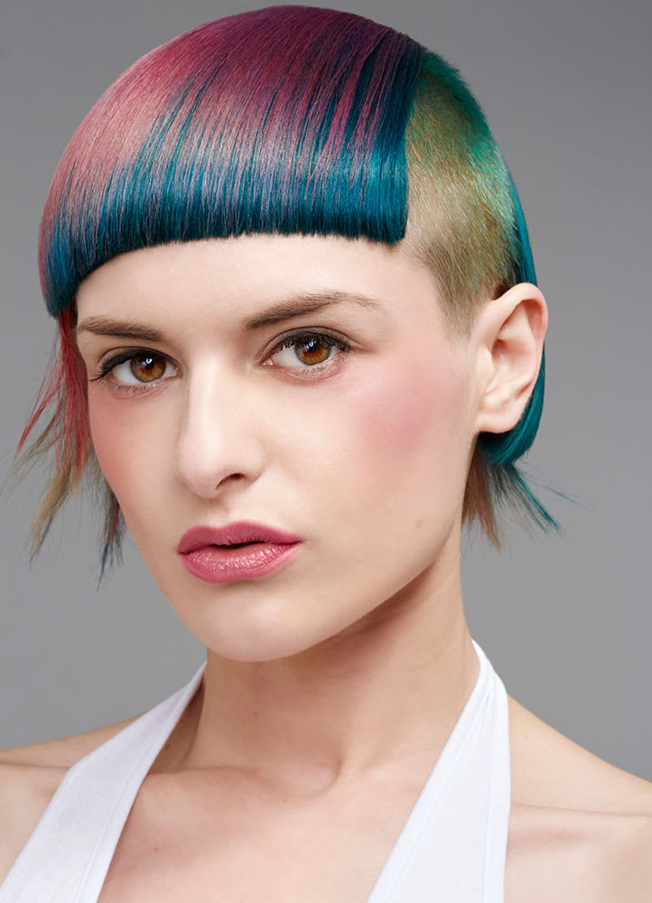 3 Vivid Hair Color Ideas on Super Short Hair