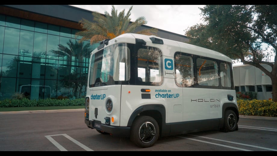 A CharterUP branded Holon AV
