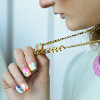 NYFW: China Glaze Water Marbled Nails at DEGEN