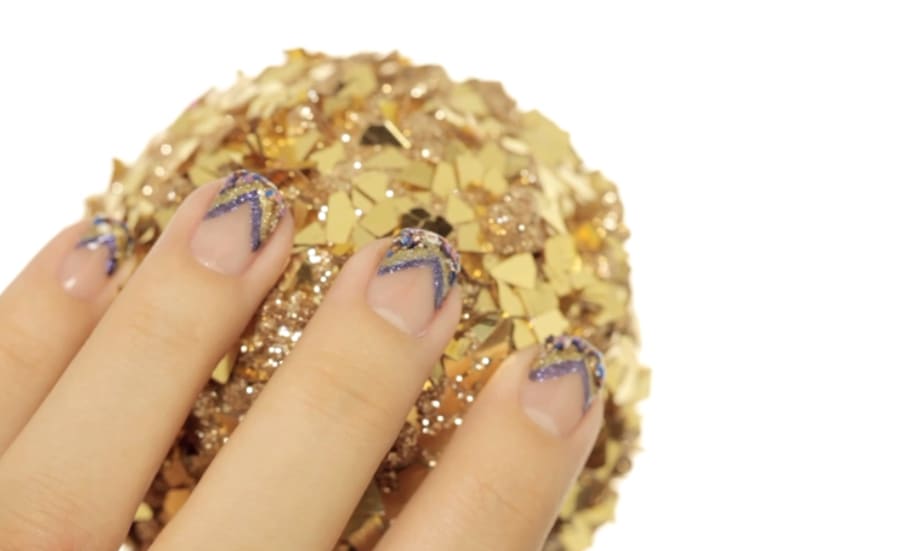 China Glaze New Years "V" Tip Nail Design