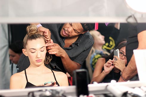 NYFW: Chuck Amos' Braids and Buns at Chromat
