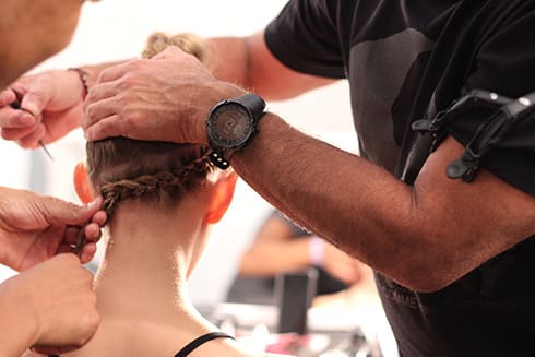 NYFW: Chuck Amos' Braids and Buns at Chromat